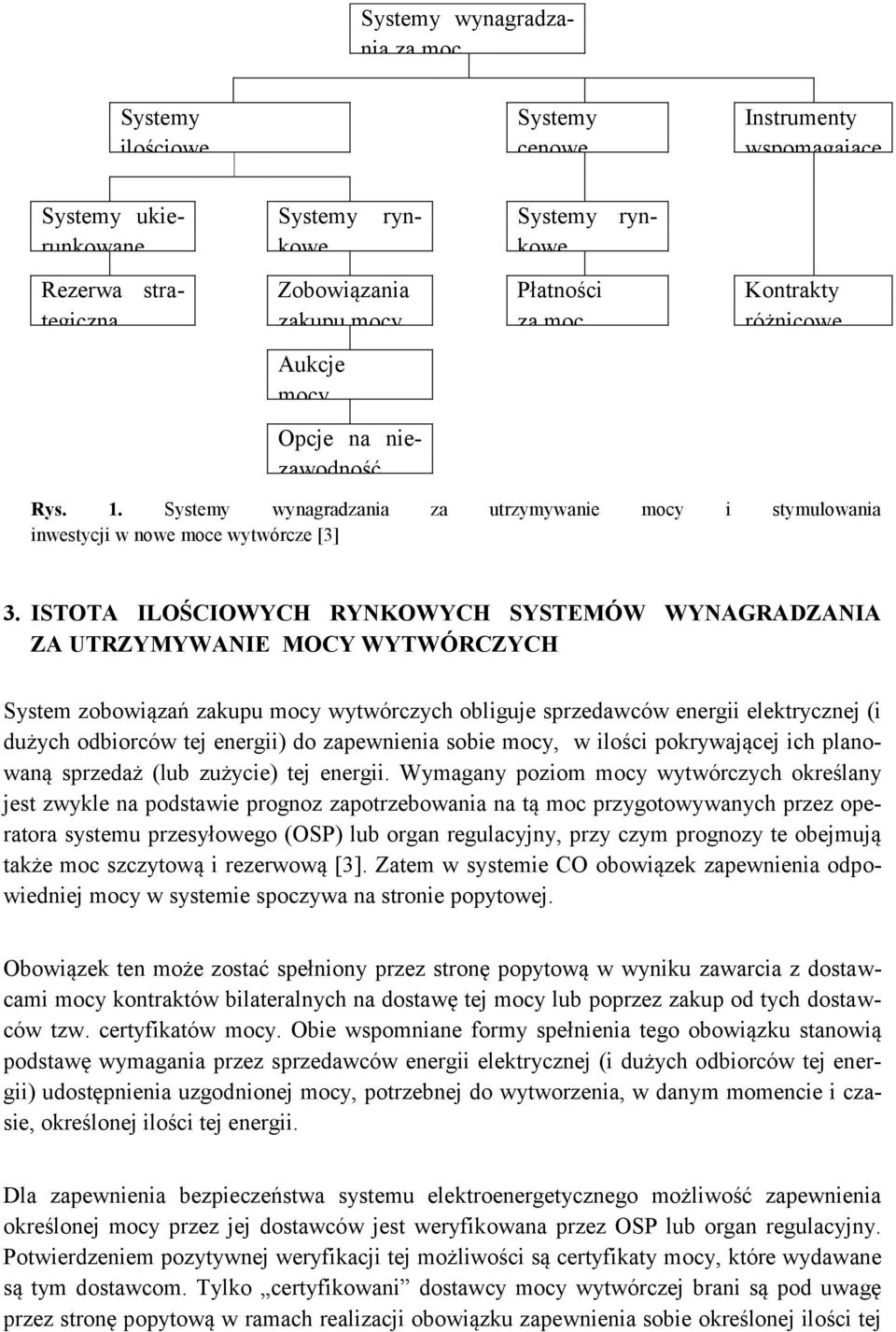 ISTOTA ILOŚCIOWYCH RYNKOWYCH SYSTEMÓW WYNAGRADZANIA ZA UTRZYMYWANIE MOCY WYTWÓRCZYCH System zobowiązań zakupu mocy wytwórczych obliguje sprzedawców energii elektrycznej (i dużych odbiorców tej