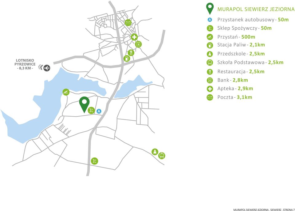 Przedszole - 2,5m Szoła Podstawowa - 2,5m Restauracja - 2,5m Ban - 2,8m