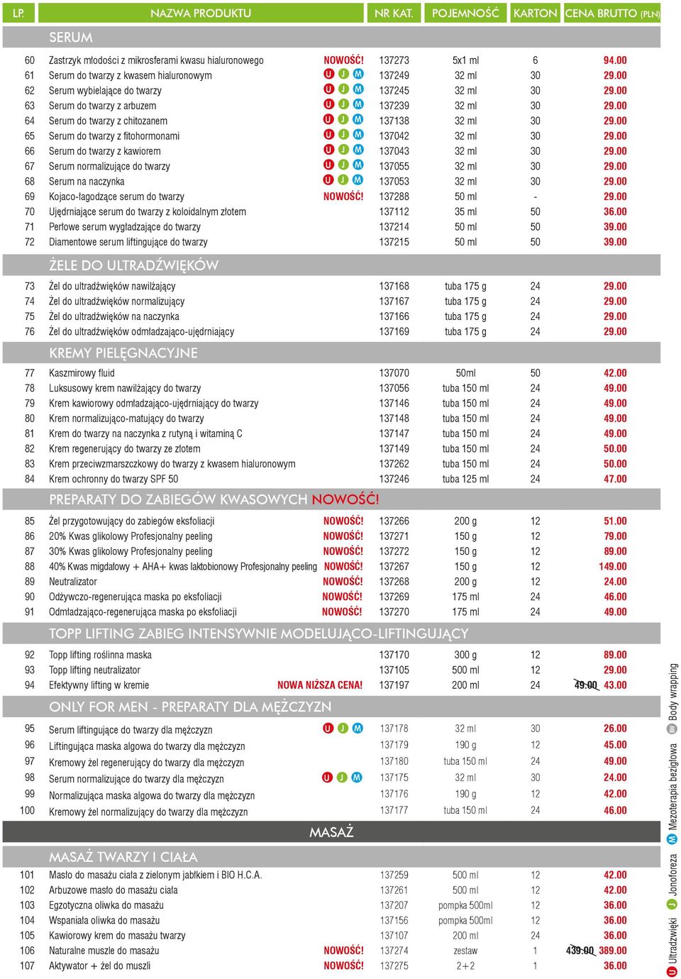 fitohormonami J M 137042 Serum do twarzy z kawiorem J M 137043 7 Serum normalizujące do twarzy J M 1370 8 Serum na naczynka J M 13703 9 Kojacołagodzące serum do twarzy 137288 70 jędrniające serum do