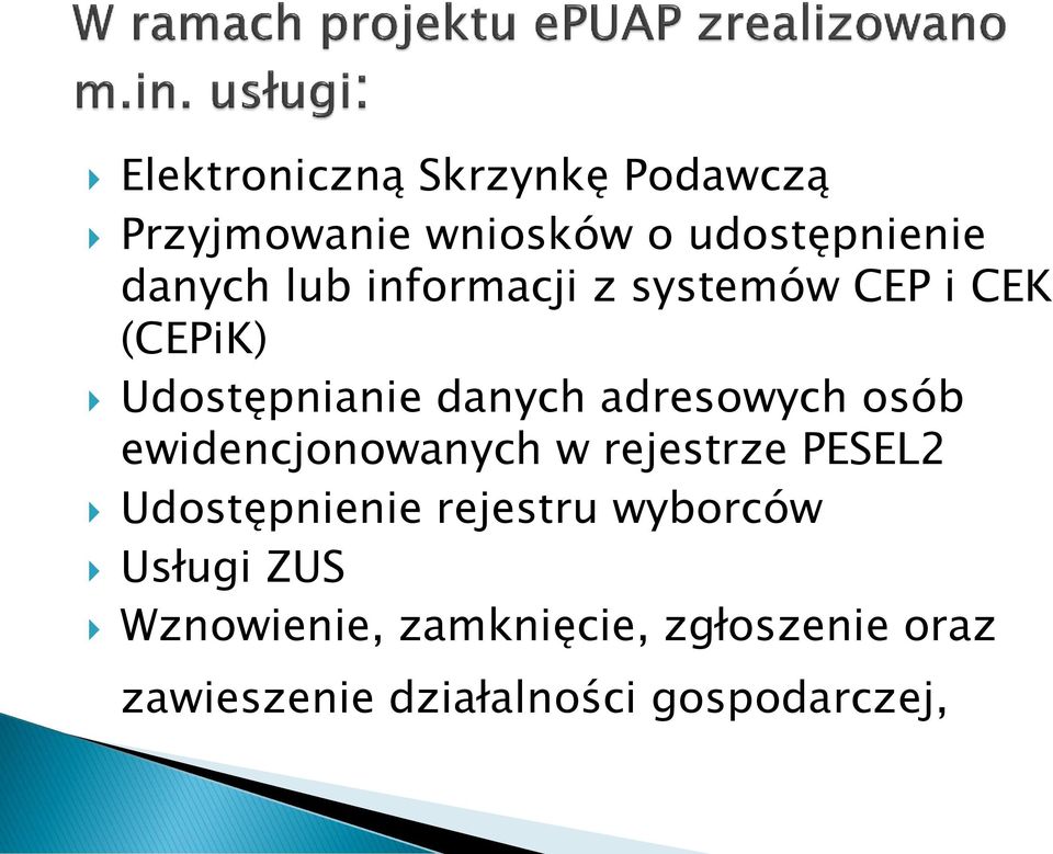 osób ewidencjonowanych w rejestrze PESEL2 Udostępnienie rejestru wyborców