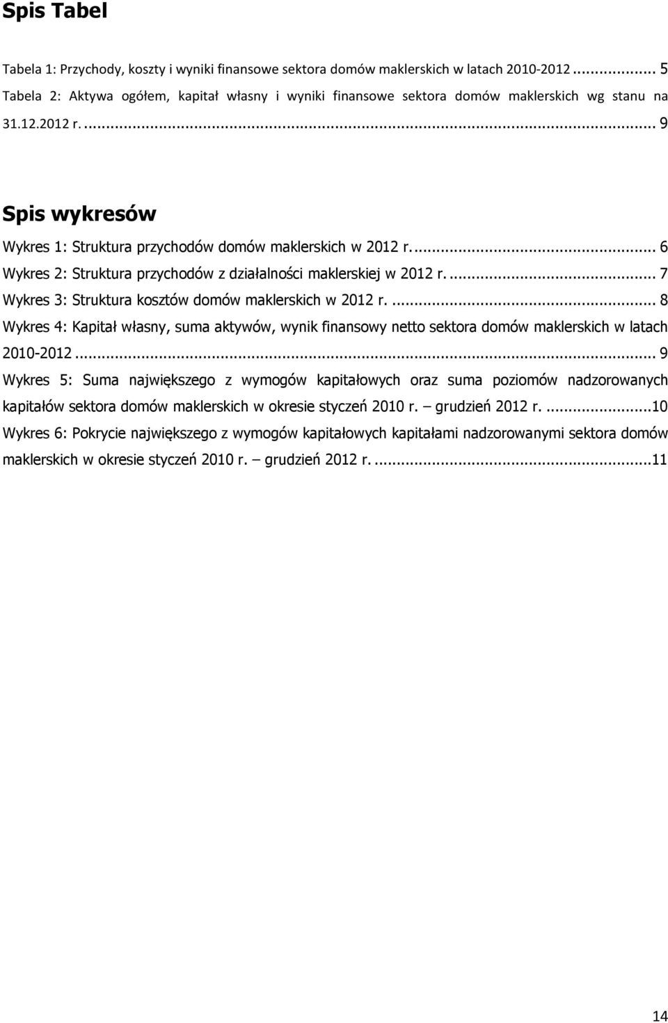 ... 6 Wykres 2: Struktura przychodów z działalności maklerskiej w 2012 r.... 7 Wykres 3: Struktura kosztów domów maklerskich w 2012 r.