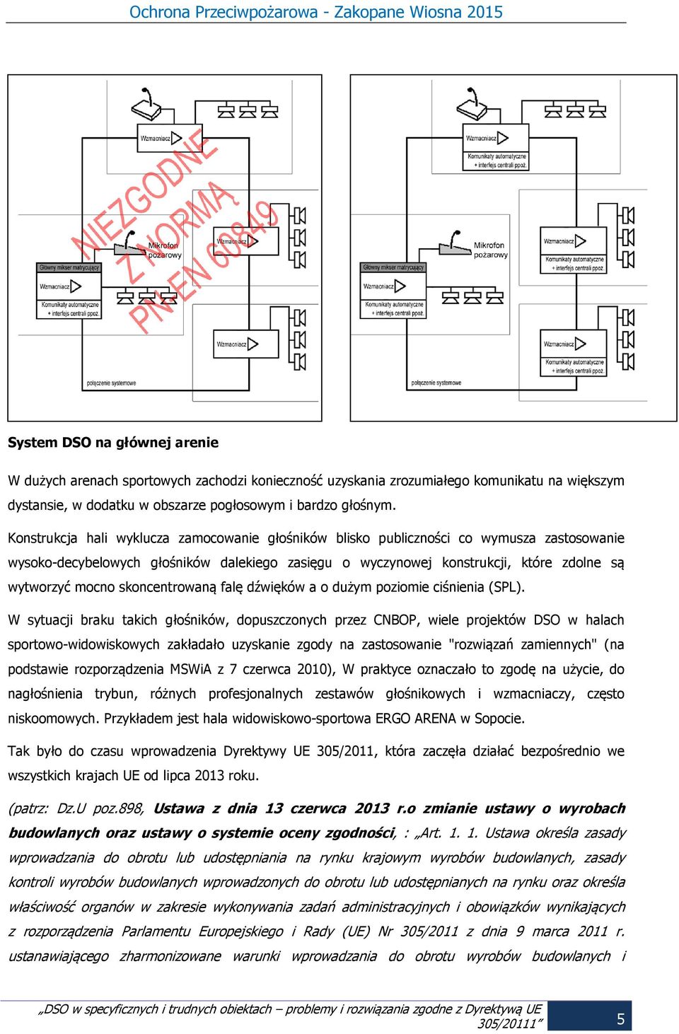 skoncentrowaną falę dźwięków a o dużym poziomie ciśnienia (SPL).