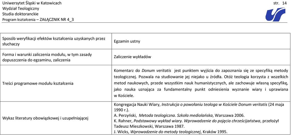 teologicznej. Pozwala na studiowanie jej niejako u źródła.