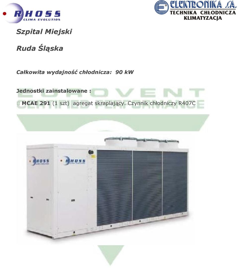 zainstalowane : MCAE 291 (1 szt)
