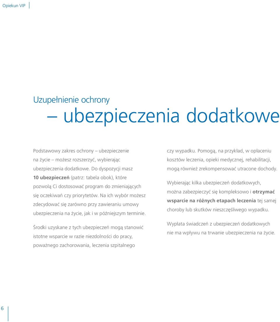 Na ich wybór możesz zdecydować się zarówno przy zawieraniu umowy ubezpieczenia na życie, jak i w późniejszym terminie.