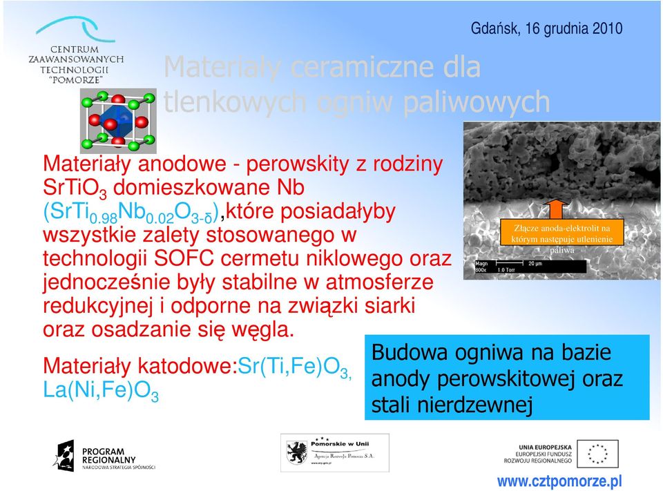 02 O 3-δ ),które posiadałyby Złącze anoda-elektrolit na wszystkie zalety stosowanego w którym następuje utlenienie paliwa