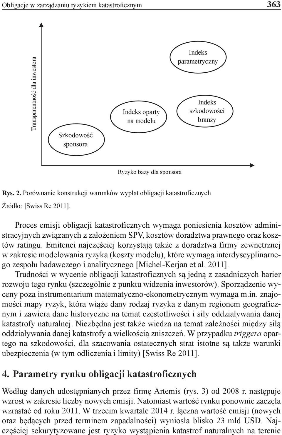 Proces emisji obligacji katastroficznych wymaga poniesienia kosztów administracyjnych związanych z założeniem SPV, kosztów doradztwa prawnego oraz kosztów ratingu.