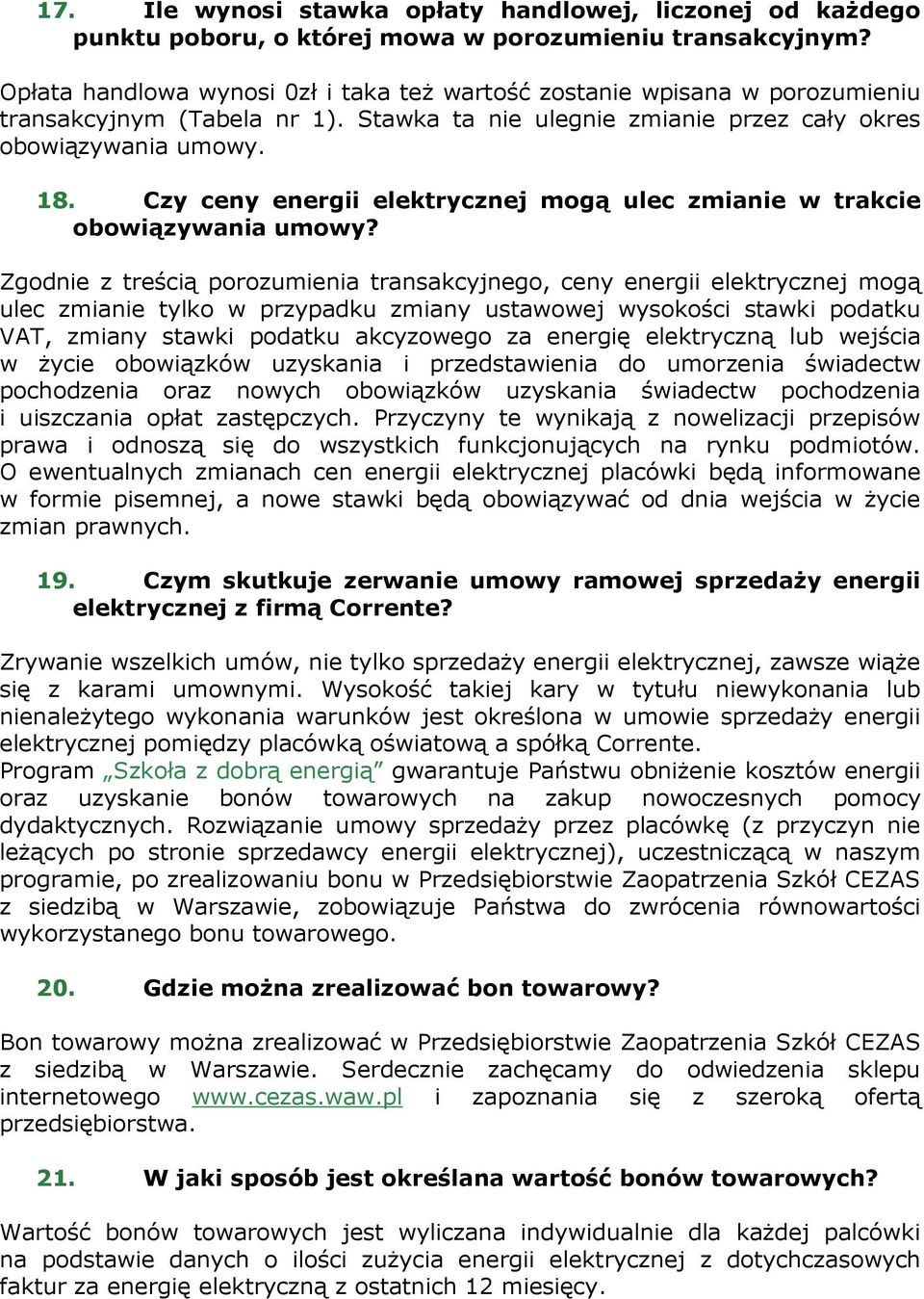 Czy ceny energii elektrycznej mogą ulec zmianie w trakcie obowiązywania umowy?