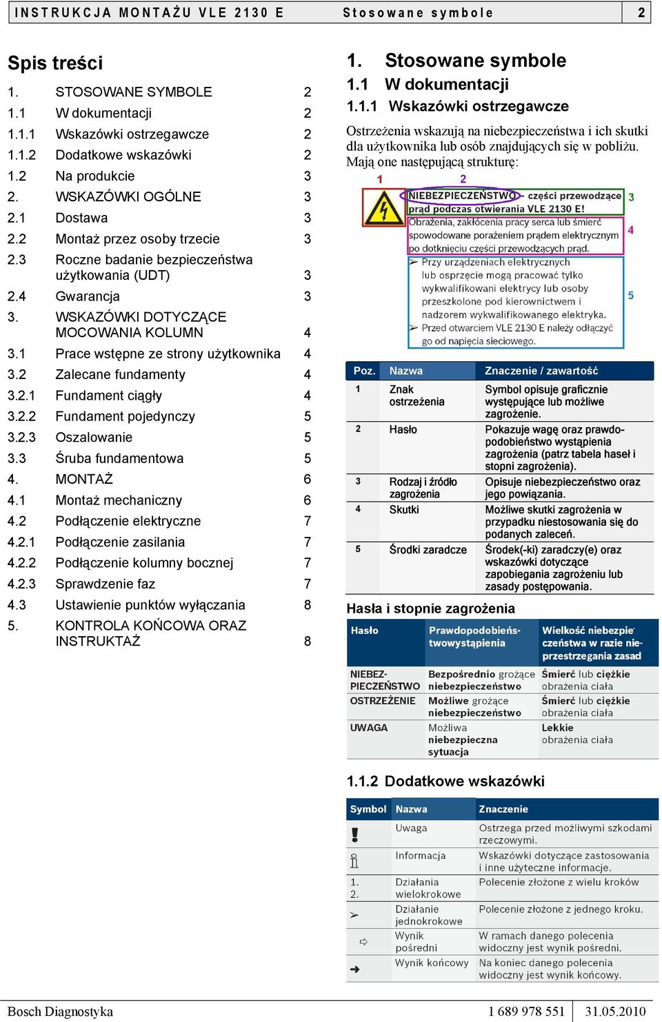 1 Prace wstępne ze strony użytkownika 4 3.2 Zalecane fundamenty 4 3.2.1 Fundament ciągły 4 3.2.2 Fundament pojedynczy 5 3.2.3 Oszalowanie 5 3.3 5 4. MONTAŻ 6 4.1 Montaż mechaniczny 6 4.