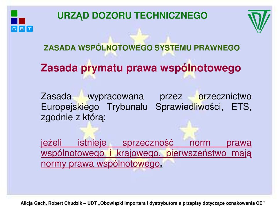 Europejskiego Trybunału Sprawiedliwości, ETS, zgodnie z którą: jeŝeli