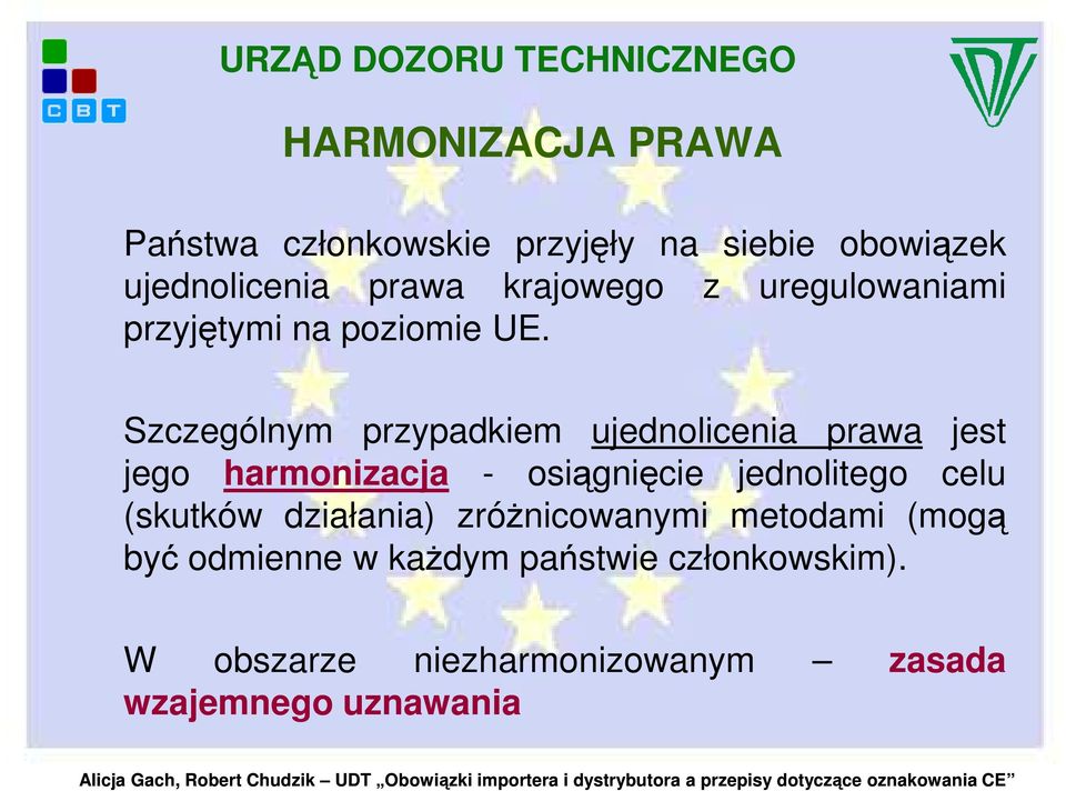 Szczególnym przypadkiem ujednolicenia prawa jest jego harmonizacja - osiągnięcie jednolitego celu