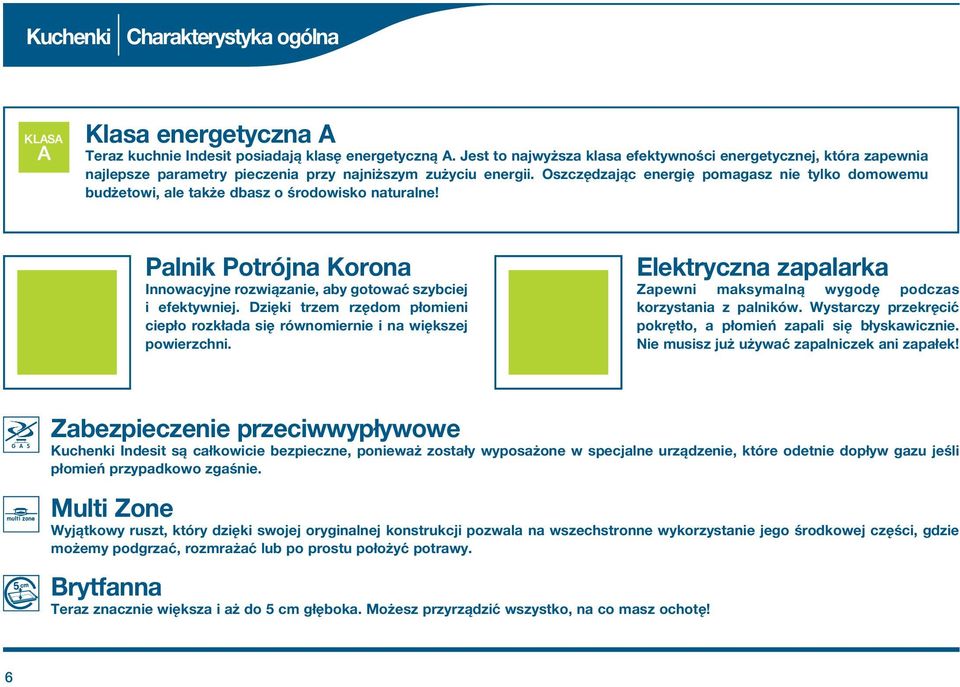 Oszczêdzaj c energiê pomagasz nie tylko domowemu bud etowi, ale tak e dbasz o œrodowisko naturalne! Palnik Potrójna Korona Innowacyjne rozwi zanie, aby gotowaæ szybciej i efektywniej.