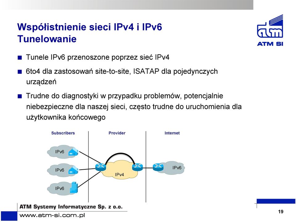 w przypadku problemów, potencjalnie niebezpieczne dla naszej sieci, często trudne do