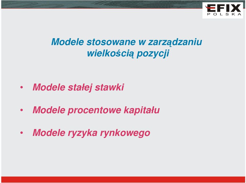 stałej stawki Modele