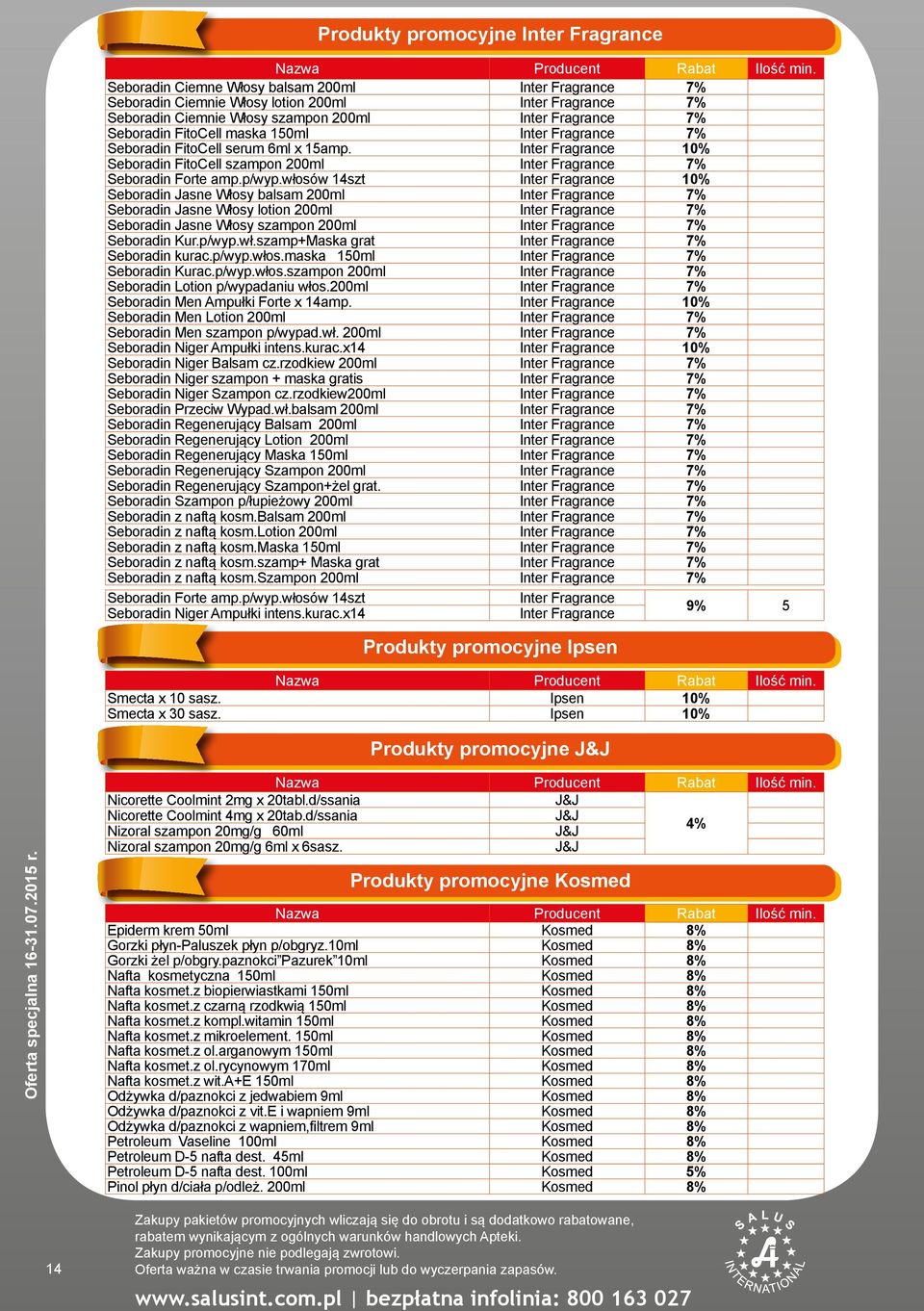włosów 14szt Inter Fragrance 10% Seboradin Jasne Włosy balsam 200ml Inter Fragrance 7% Seboradin Jasne Włosy lotion 200ml Inter Fragrance 7% Seboradin Jasne Włosy szampon 200ml Inter Fragrance 7%
