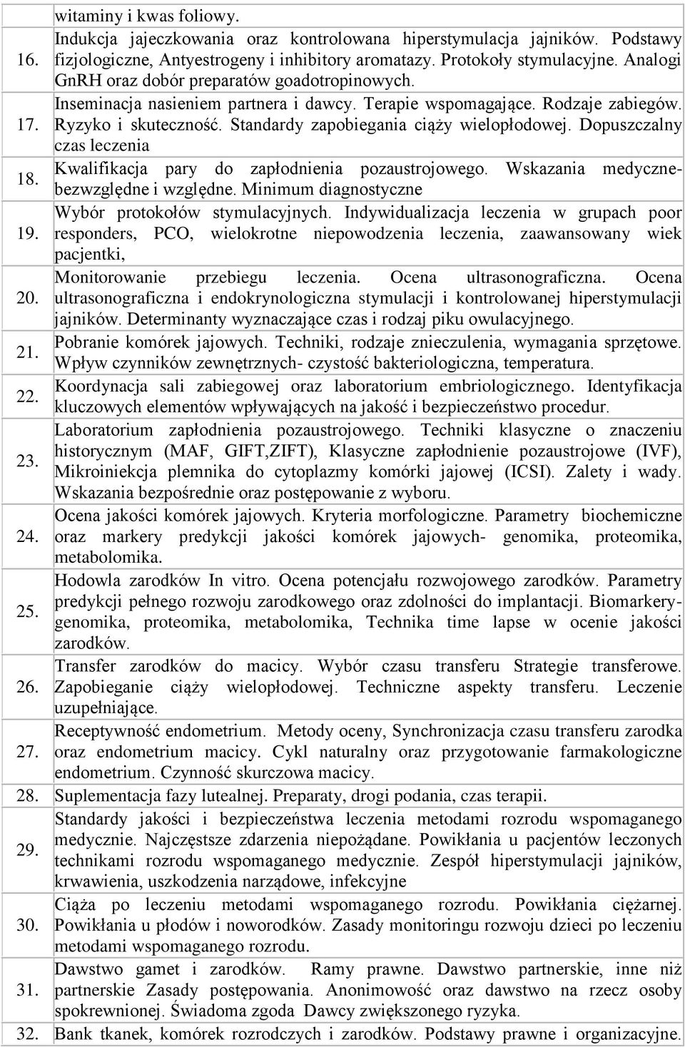 Standardy zapobiegania ciąży wielopłodowej. Dopuszczalny czas leczenia 18. Kwalifikacja pary do zapłodnienia pozaustrojowego. Wskazania medycznebezwzględne i względne.