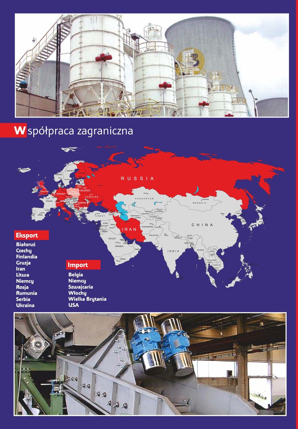 Rosja Rumunia Serbia Ukraina Import Belgia
