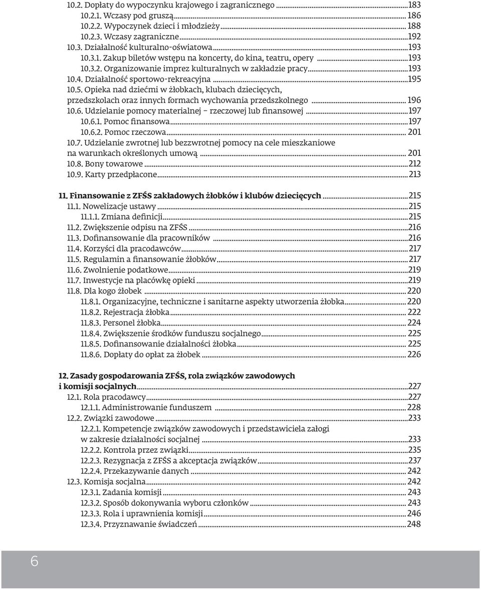 10.5. Opieka nad dziećmi w żłobkach, klubach dziecięcych, przedszkolach oraz innych formach wychowania przedszkolnego... 196 10.6. Udzielanie pomocy materialnej rzeczowej lub finansowej...197 10.6.1. Pomoc finansowa.
