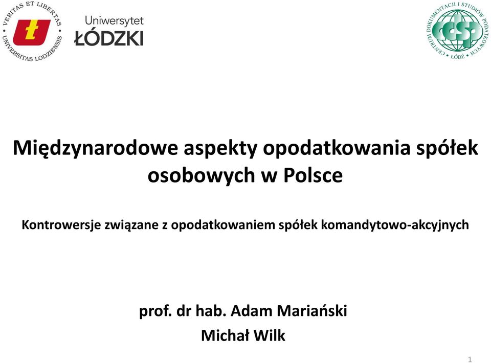 opodatkowaniem spółek komandytowo-akcyjnych