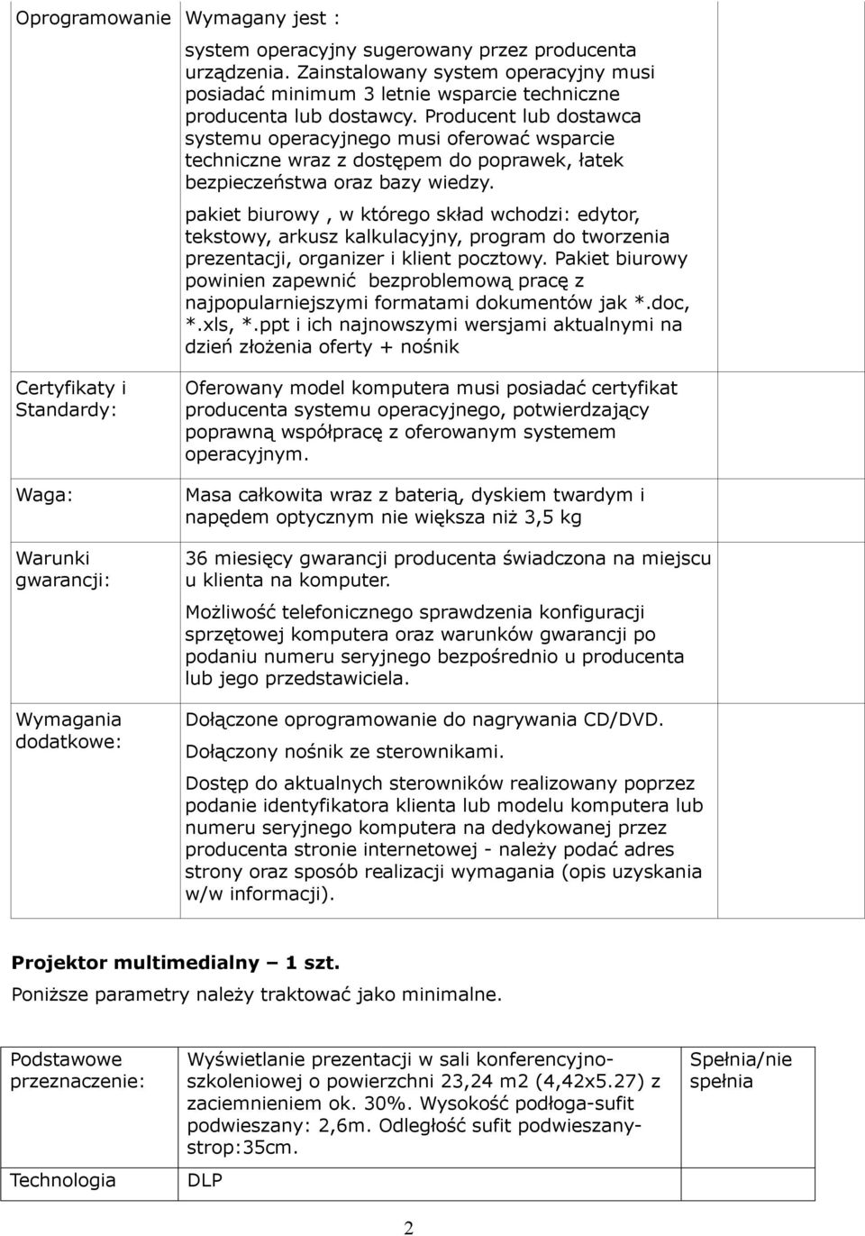 pakiet biurowy, w którego skład wchodzi: edytor, tekstowy, arkusz kalkulacyjny, program do tworzenia prezentacji, organizer i klient pocztowy.