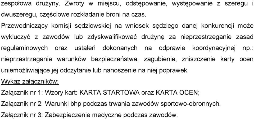 ustaleń dokonanych na odprawie koordynacyjnej np.