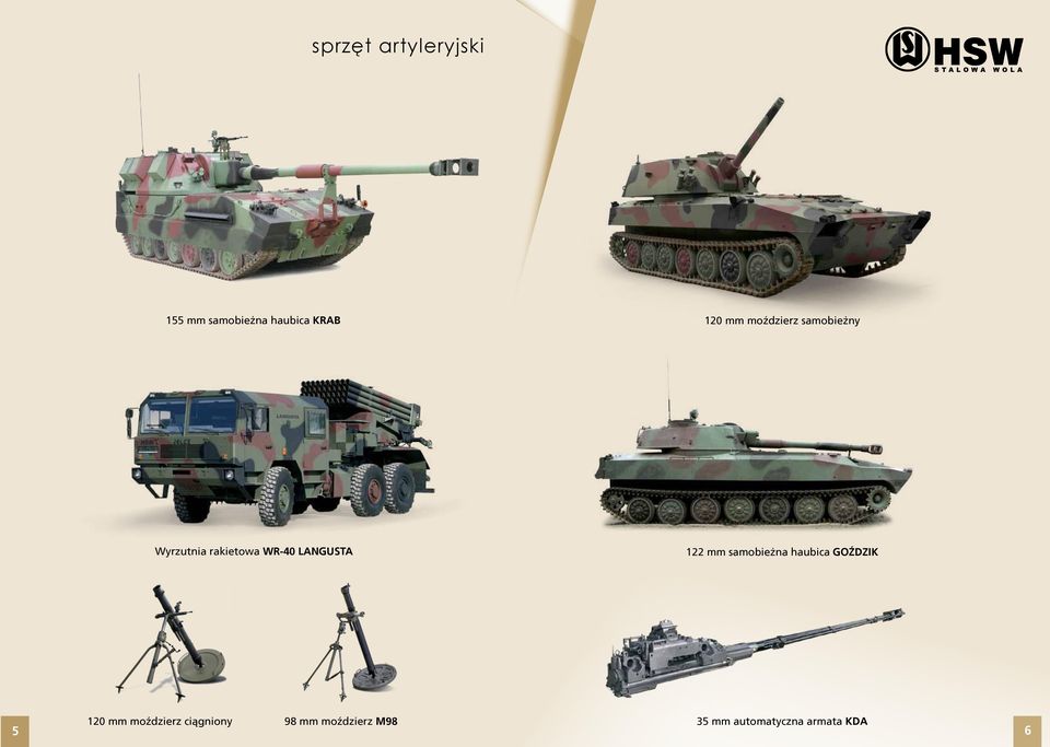 LANGUSTA 122 mm samobieżna haubica GOŹDZIK 120 mm