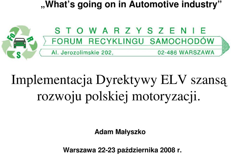 rozwoju polskiej motoryzacji.
