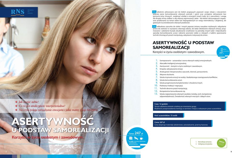 niepogodzonych ze swoją nieśmiałością i uległością, ale gotowych na zrewidowanie własnych przekonań.