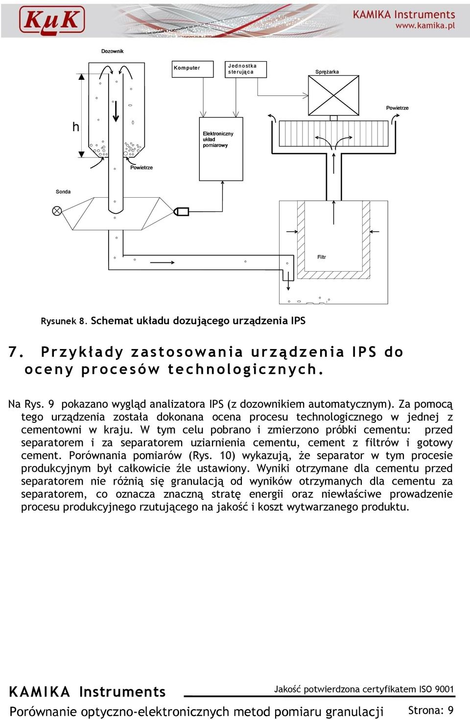 Za pomocą tego urządzenia została dokonana ocena procesu technologicznego w jednej z cementowni w kraju.