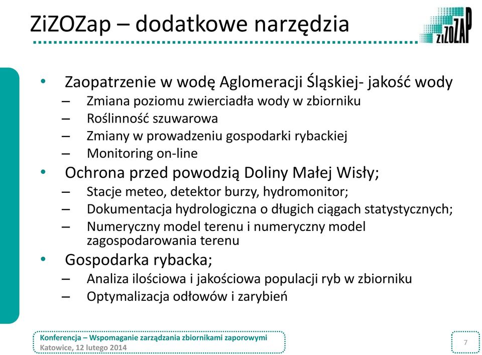 meteo, detektor burzy, hydromonitor; Dokumentacja hydrologiczna o długich ciągach statystycznych; Numeryczny model terenu i