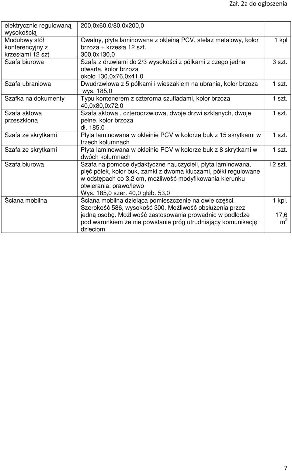 jedna otwarta, kolor brzoza około 130,0x76,0x41,0 Dwudrzwiowa z 5 pólkami i wieszakiem na ubrania, kolor brzoza wys.
