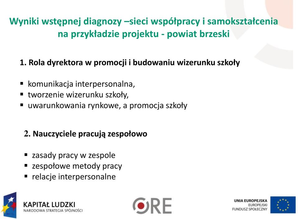 Rola dyrektora w promocji i budowaniu wizerunku szkoły komunikacja interpersonalna,