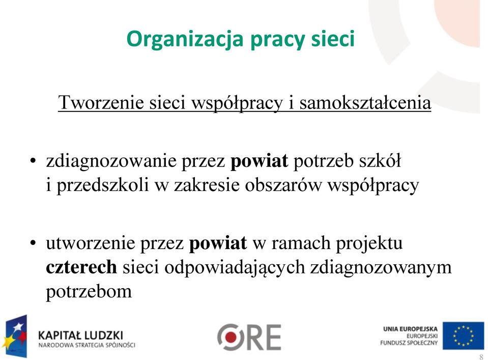 przedszkoli w zakresie obszarów współpracy utworzenie przez