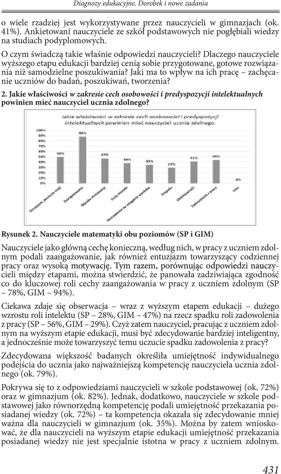 Jaki ma to wpływ na ich pracę zachęcanie uczniów do badań, poszukiwań, tworzenia? 2.