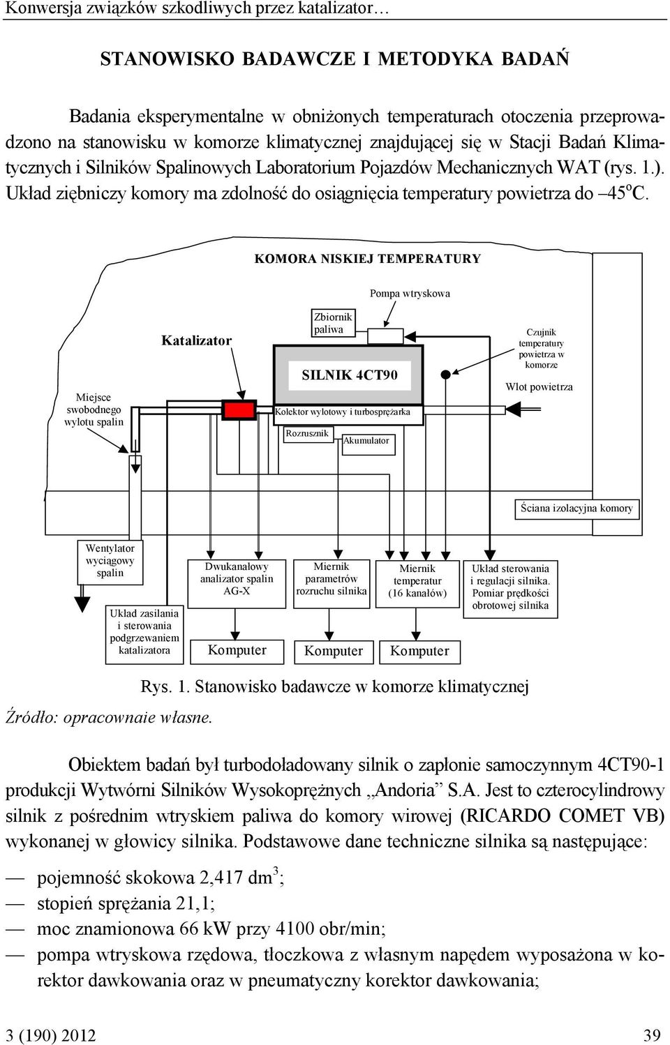 KOMOR NISKIEJ TEMPERTURY Pompa wtryskowa Miejsce swobodnego wylotu spalin Katalizator SILNIK 4CT9 Kolektor wylotowy i turbosprężarka Rozrusznik Zbiornik paliwa kumulator Czujnik temperatury powietrza