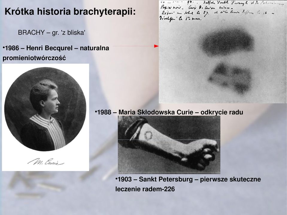 promieniotwórczość 1988 Maria Skłodowska Curie