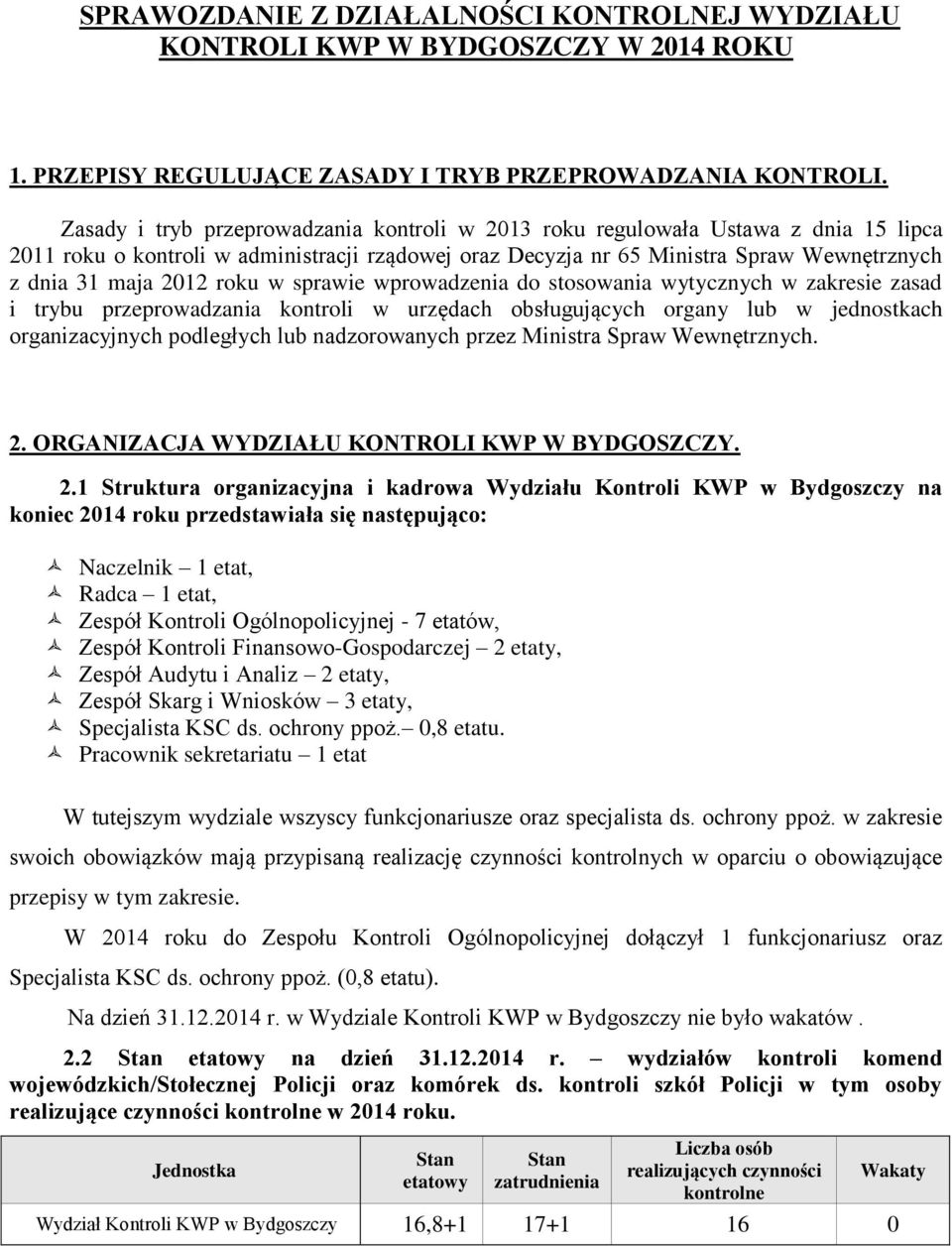 roku w sprawie wprowadzenia do stosowania wytycznych w zakresie zasad i trybu przeprowadzania kontroli w urzędach obsługujących organy lub w jednostkach organizacyjnych podległych lub nadzorowanych