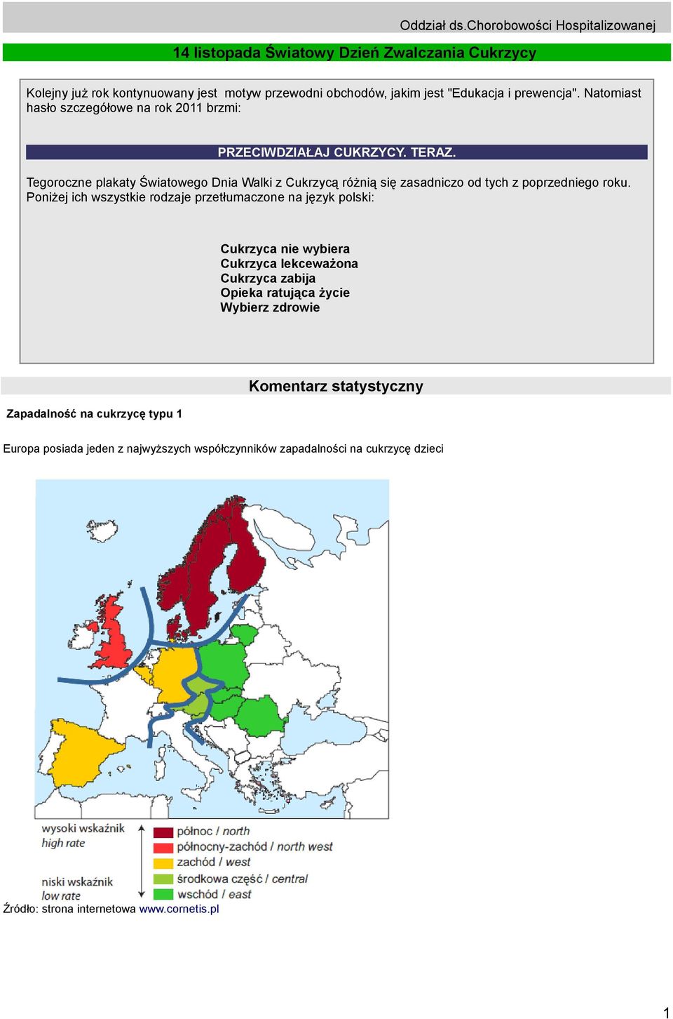 Tegoroczne plakaty Światowego Dnia Walki z Cukrzycą różnią się zasadniczo od tych z poprzedniego roku.