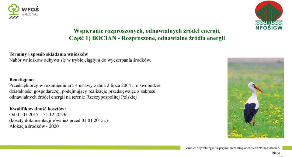 Beneficjenci Przedsiębiorcy w rozumieniu art. 4 ustawy z dnia 2 lipca 2004 r.