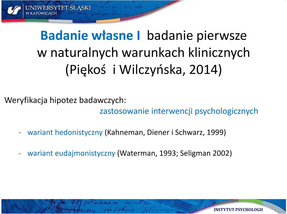 zastosowanie interwencji psychologicznych wariant