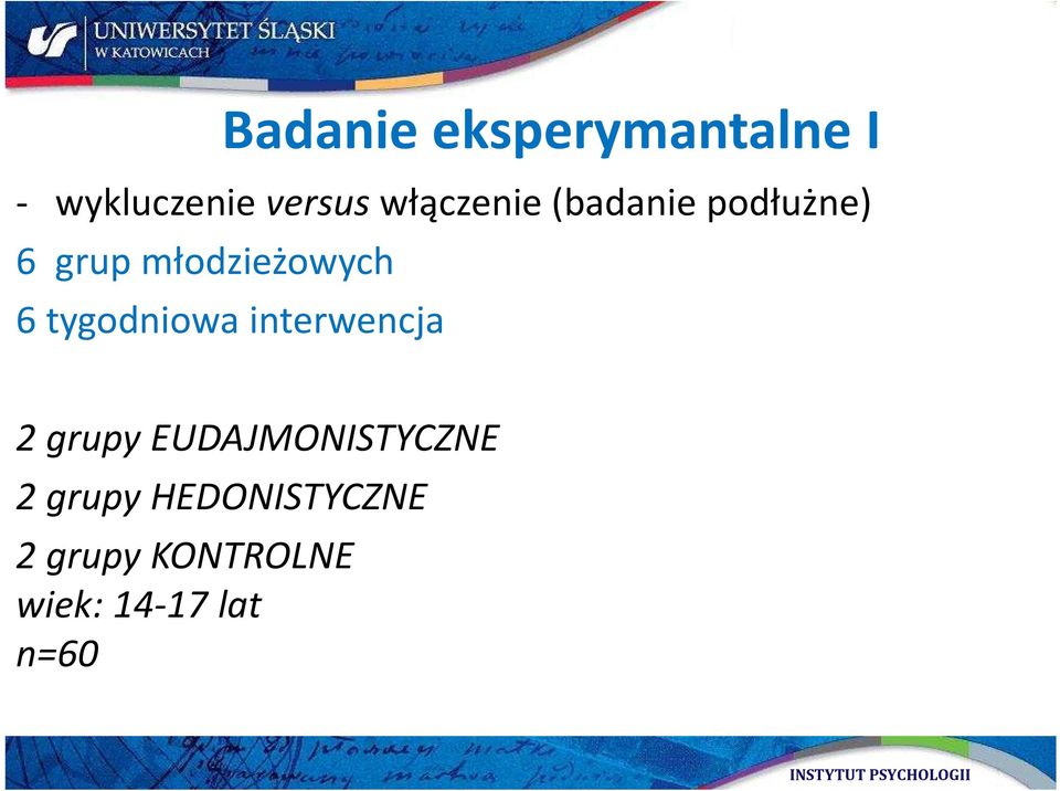 tygodniowa interwencja 2 grupy EUDAJMONISTYCZNE 2