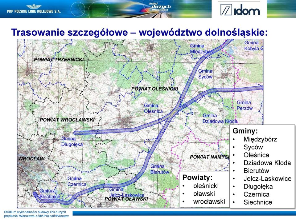 wrocławski Gminy: Międzybórz Syców Oleśnica