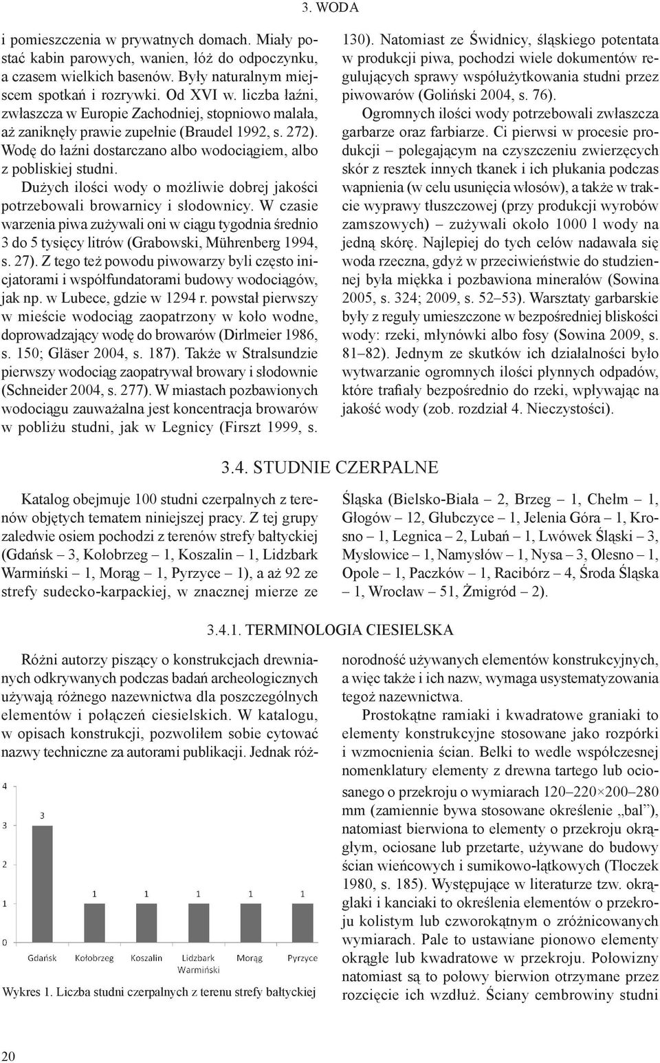 Dużych ilości wody o możliwie dobrej jakości potrzebowali browarnicy i słodownicy. W czasie warzenia piwa zużywali oni w ciągu tygodnia średnio 3 do 5 tysięcy litrów (Grabowski, Mührenberg 1994, s.