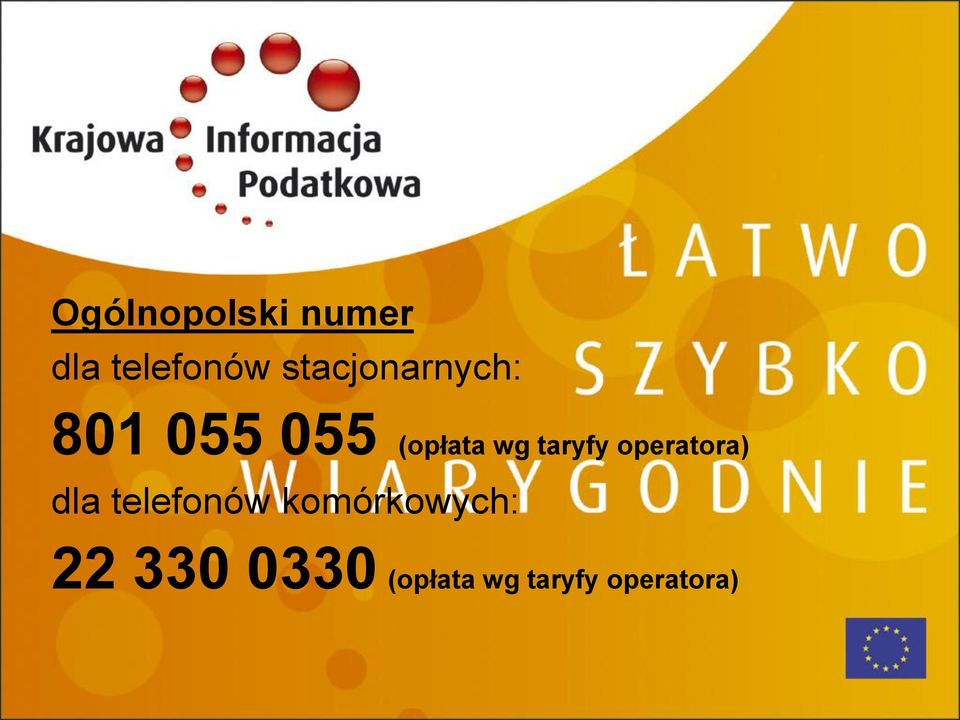 taryfy operatora) dla telefonów