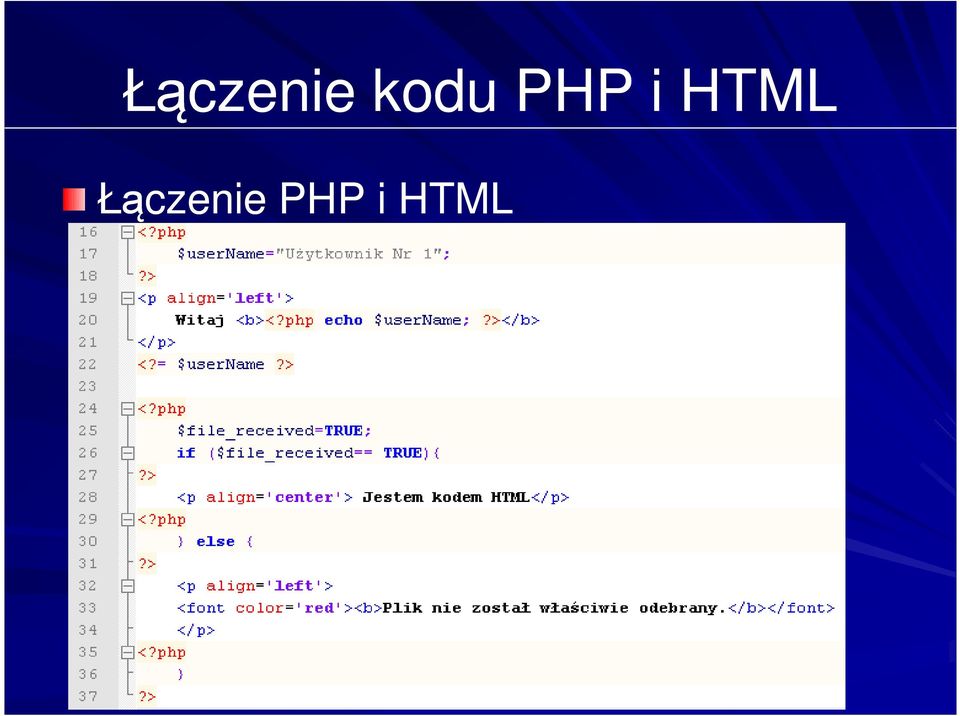 HTML  PHP