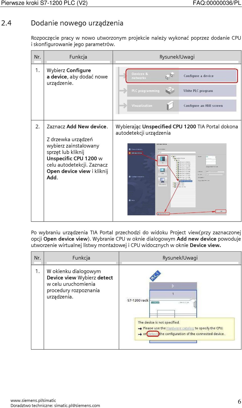 Zaznacz Open device view i kliknij Add.