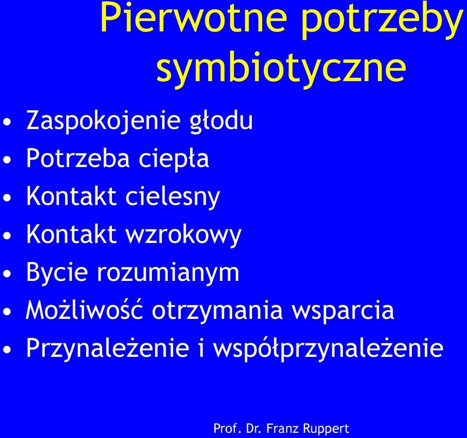 Kontakt wzrokowy Bycie rozumianym Możliwość