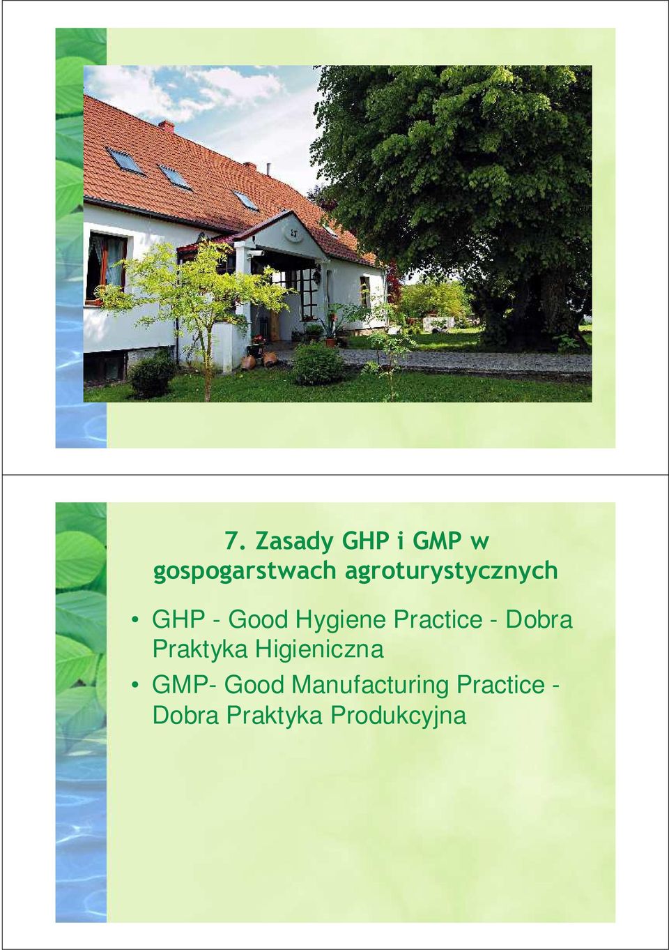 Practice - Dobra Praktyka Higieniczna GMP-