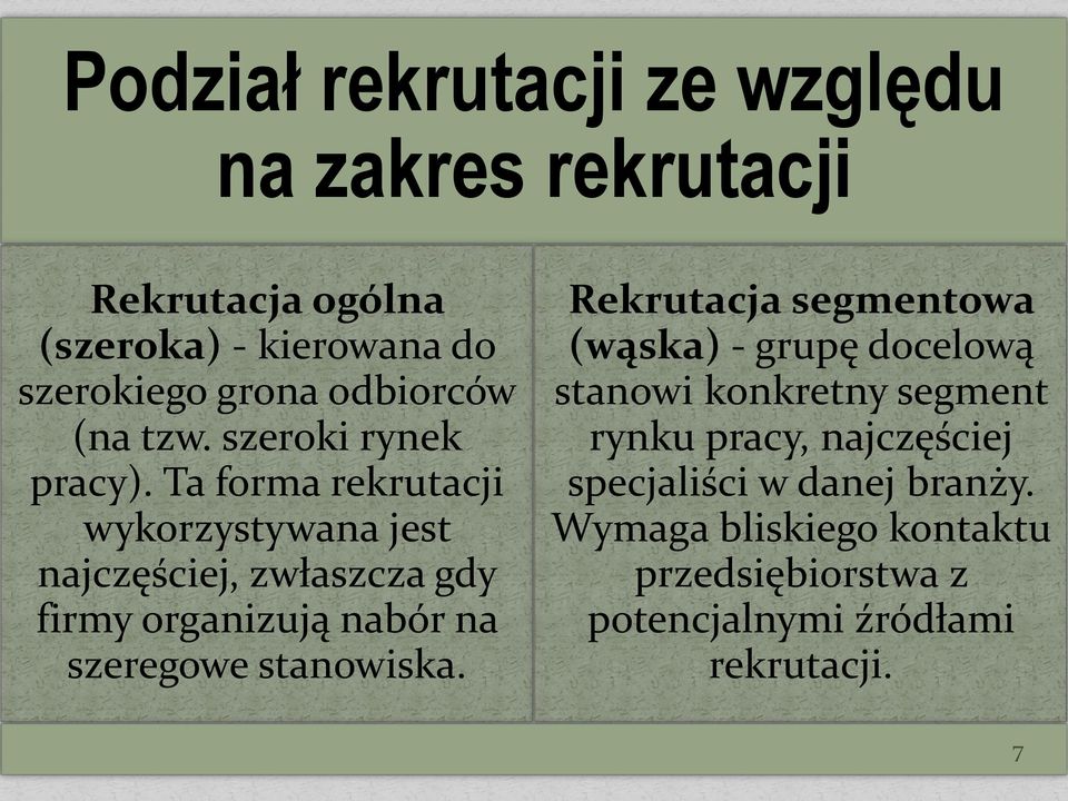 Ta forma rekrutacji wykorzystywana jest najczęściej, zwłaszcza gdy firmy organizują nabór na szeregowe stanowiska.