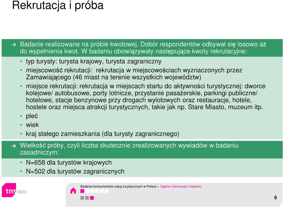 miast na terenie wszystkich województw) miejsce rekrutacji: rekrutacja w miejscach startu do aktywności turystycznej: dworce kolejowe/ autobusowe, porty lotnicze, przystanie pasaŝerskie, parkingi